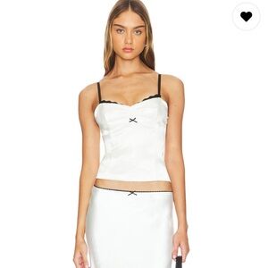 Lioness White and Black Chemise Adjustable Straps